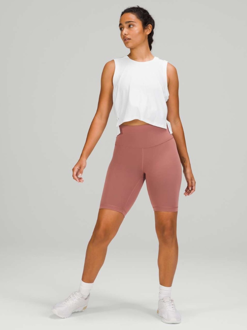 LULULEMON MESH BACK CROPPED TANK TOP SIZE 12!